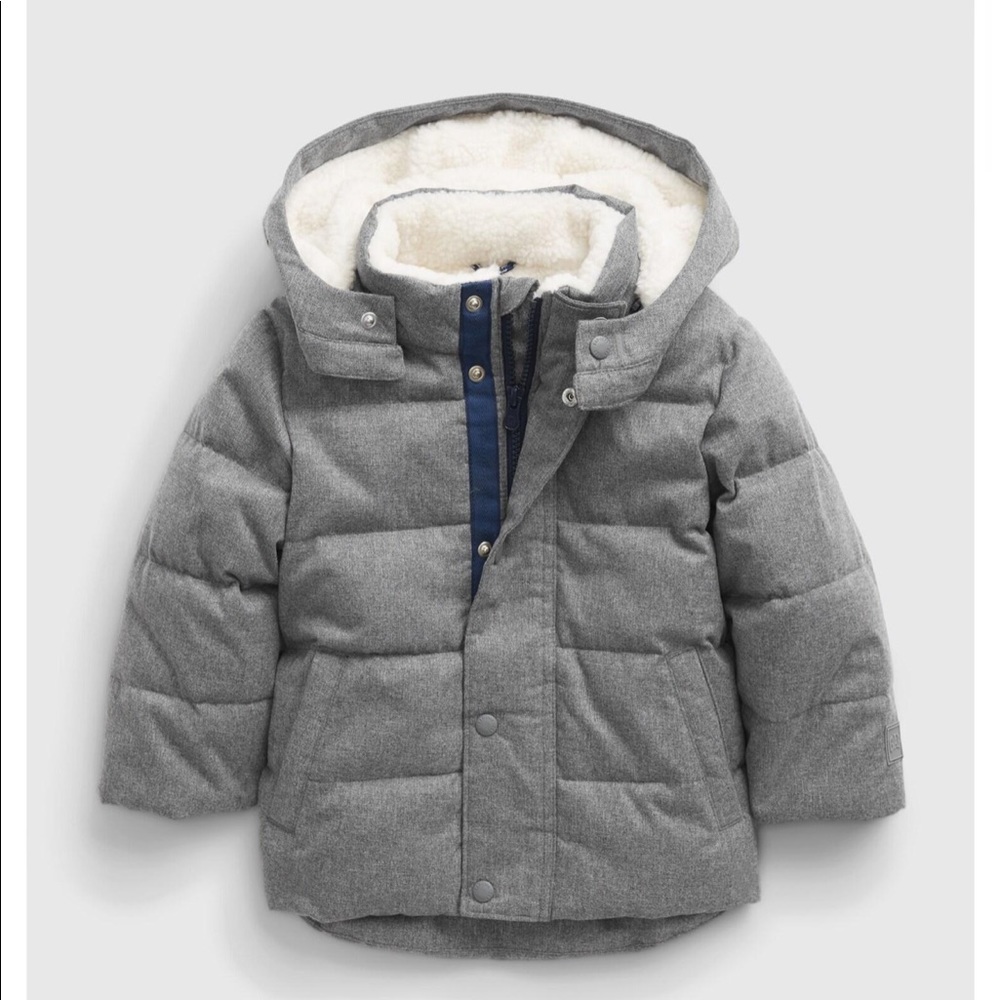 GAP Boys jacket grey fleece lined